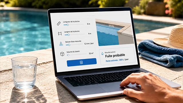 Calculateur de fuite de piscine en ligne